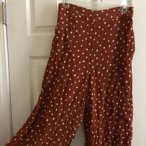 Madewell Burnt Orange Polka Dot Capris